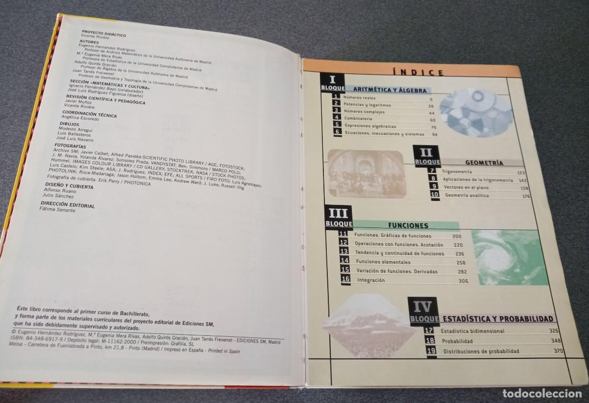 Libros de segunda mano: Matem&aacute;ticas 1 Bachillerato SM Euler - Foto 5