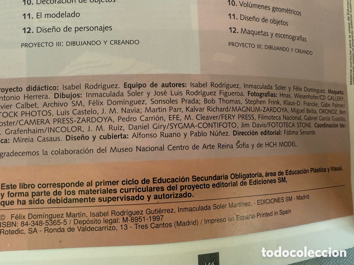 Libros de segunda mano: Educaci&oacute;n Pl&aacute;stica y Visual 2&ordm; Secundaria editorial SM a&ntilde;o 1997 - Foto 6