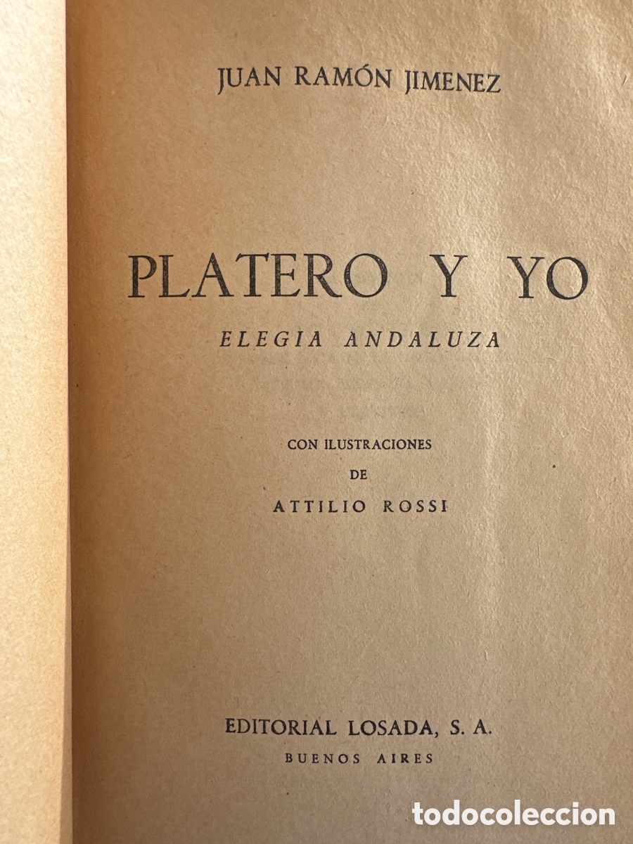 Libros de segunda mano: Platero y yo es 1961, Buenos Aires - Foto 2