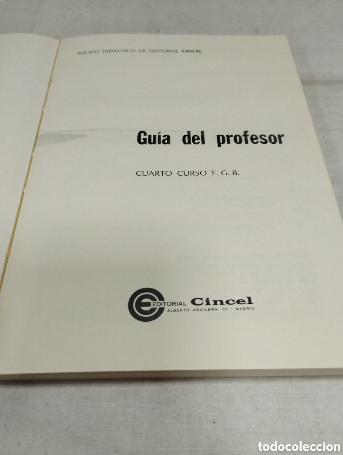 Libros de segunda mano: Guia del profesor. Cuarto curso E.G.B. Editorial Cincel, 1974 - Foto 2