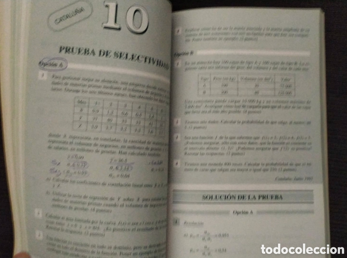 Libros de segunda mano: Selectividad. Matem&aacute;ticas II. Pruebas 1995. COU/ Miguel de Guzm&aacute;n, - Foto 4