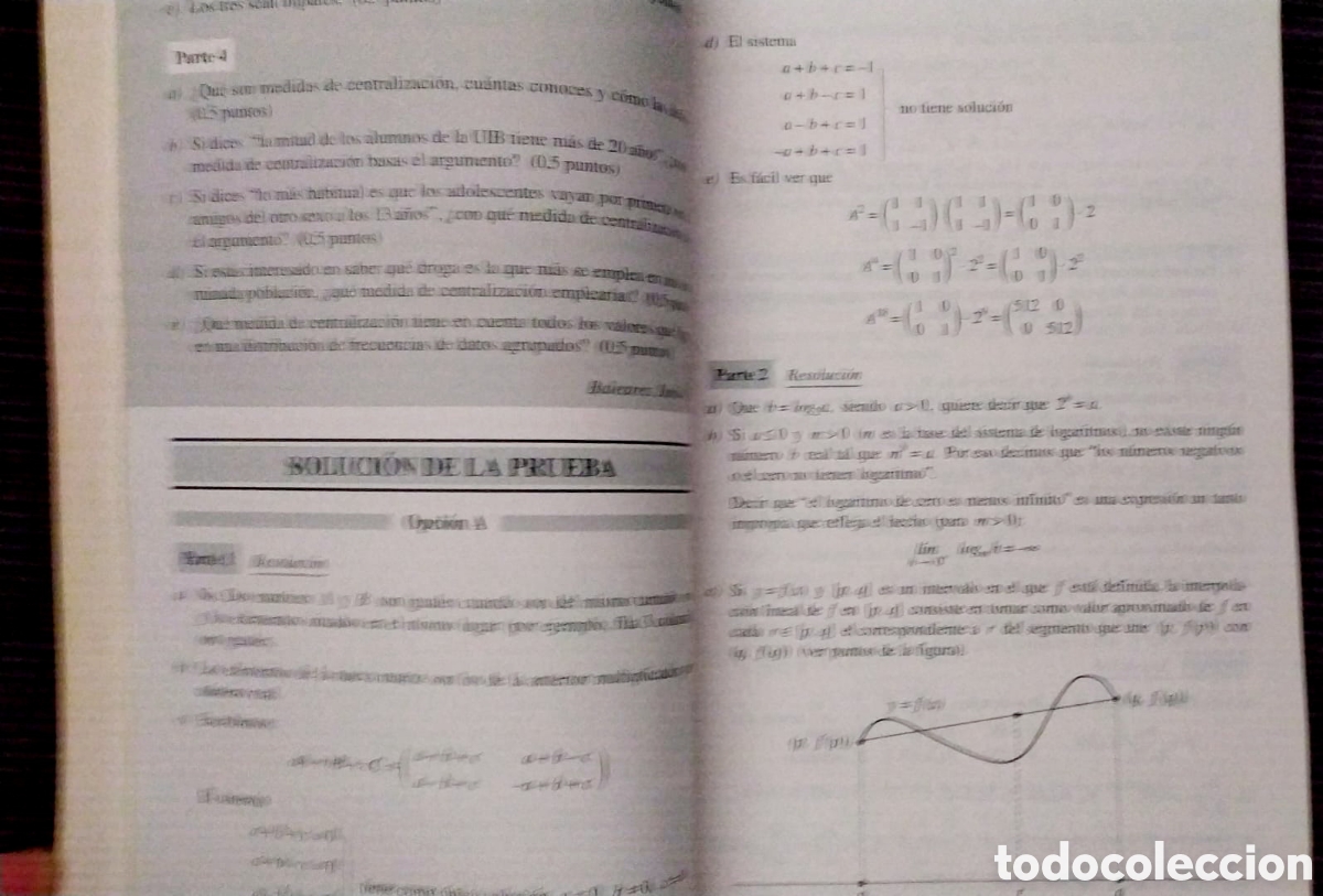 Libros de segunda mano: Selectividad. Matem&aacute;ticas II. Pruebas 1995. COU/ Miguel de Guzm&aacute;n, - Foto 6