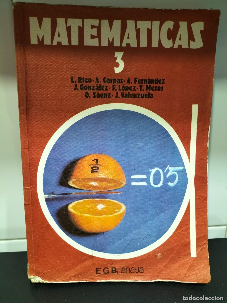 Libros de segunda mano: Libro texto - Matem&aacute;ticas 3 E.G.B Anaya - a&ntilde;os 80 - Foto 1