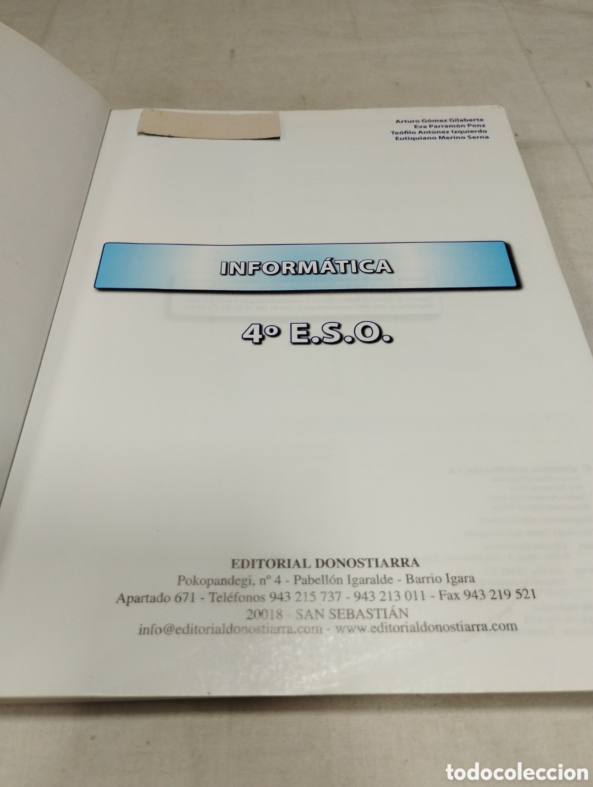 Libros de segunda mano: Inform&aacute;tica 4&deg; ESO. Editorial Donostiarra, 2015 - Foto 2