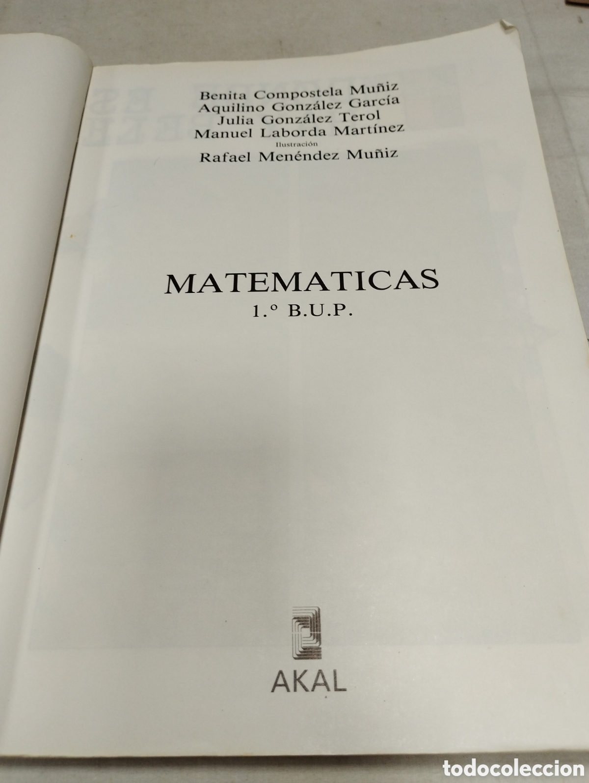 Libros de segunda mano: Matem&aacute;ticas 1&deg; de BUP. Editorial Akal, 1988 - Foto 2