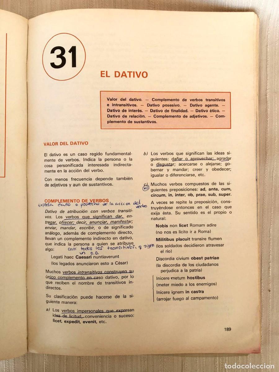 Libros de segunda mano: Lote de dos libros de lat&iacute;n de BUP y diccionario con ap&eacute;ndice de gram&aacute;tica - Foto 5