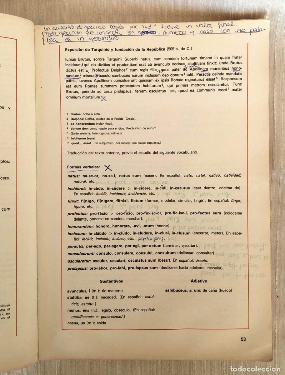 Libros de segunda mano: Lote de dos libros de lat&iacute;n de BUP y diccionario con ap&eacute;ndice de gram&aacute;tica - Foto 7