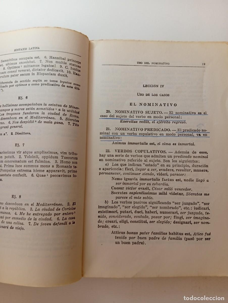 Libros de segunda mano: SINTAXIS LATINA - E. VALENT&Iacute; FIOL - BOSH CASA EDITORIAL - Foto 4