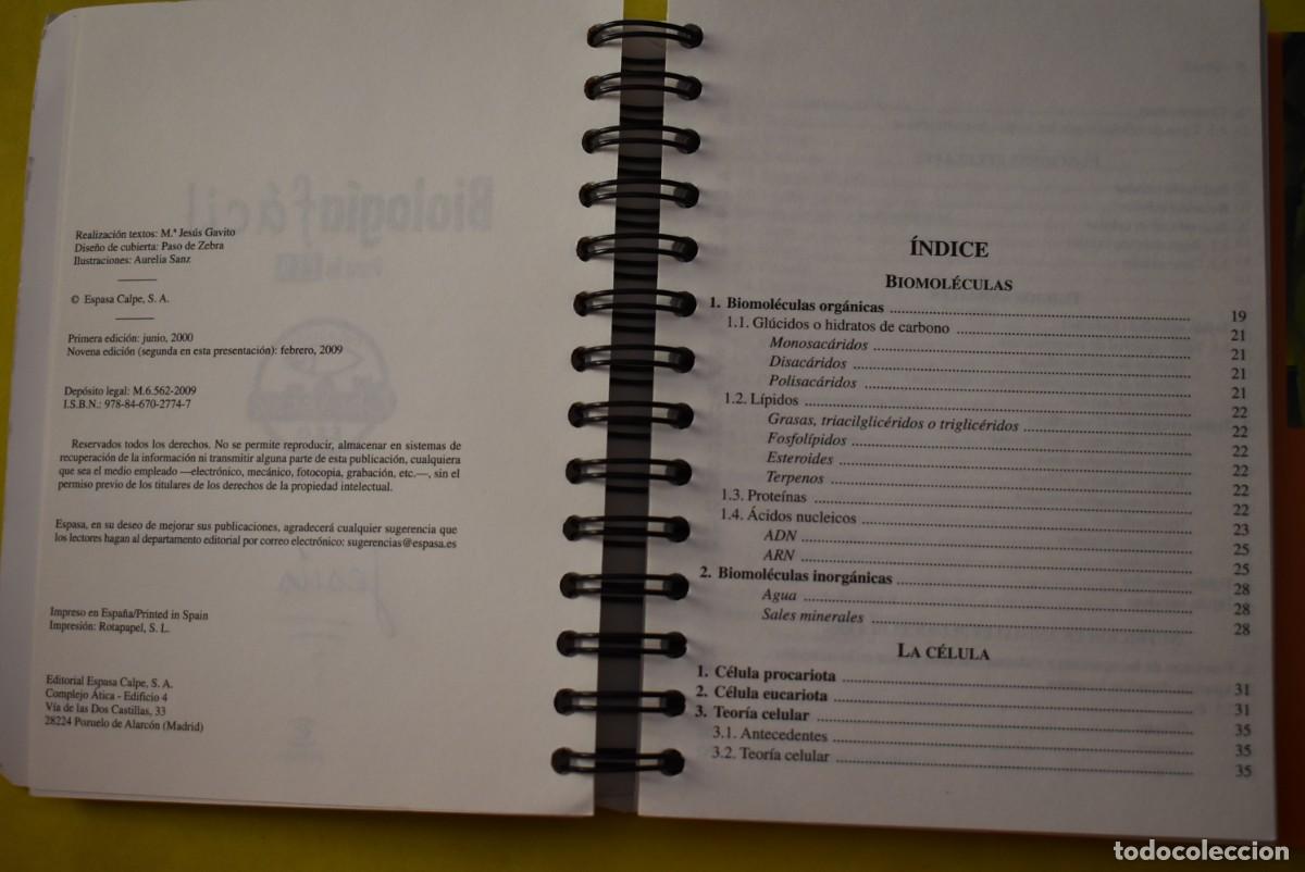 Libros de segunda mano: Libro de testo. 1&ordm; ESO. Biolog&iacute;a f&aacute;cil. Editorial Espasa - Foto 2