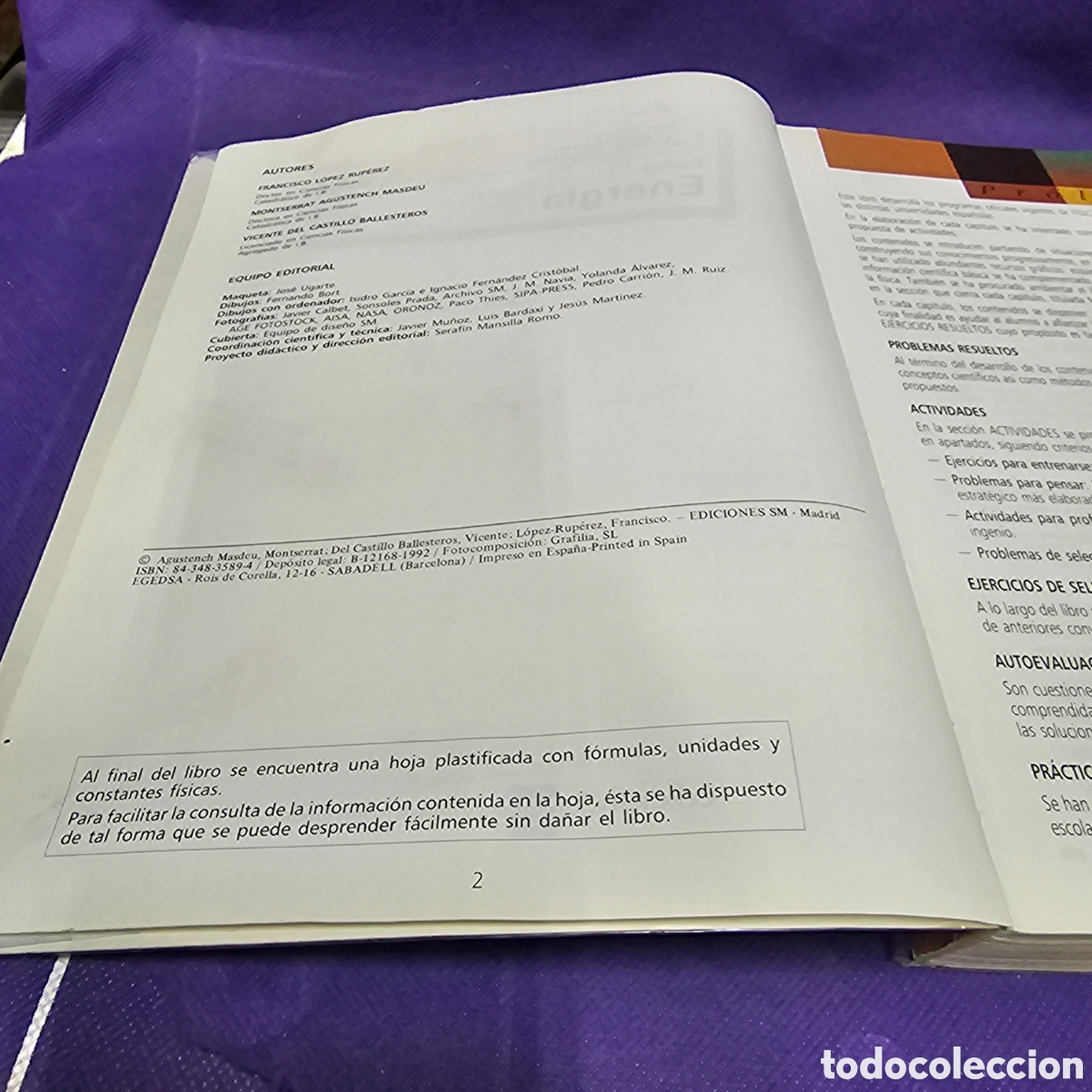 Libros de segunda mano: F&Iacute;SICA ENERG&Iacute;A COU, ED. S.M. 1997 - Foto 3