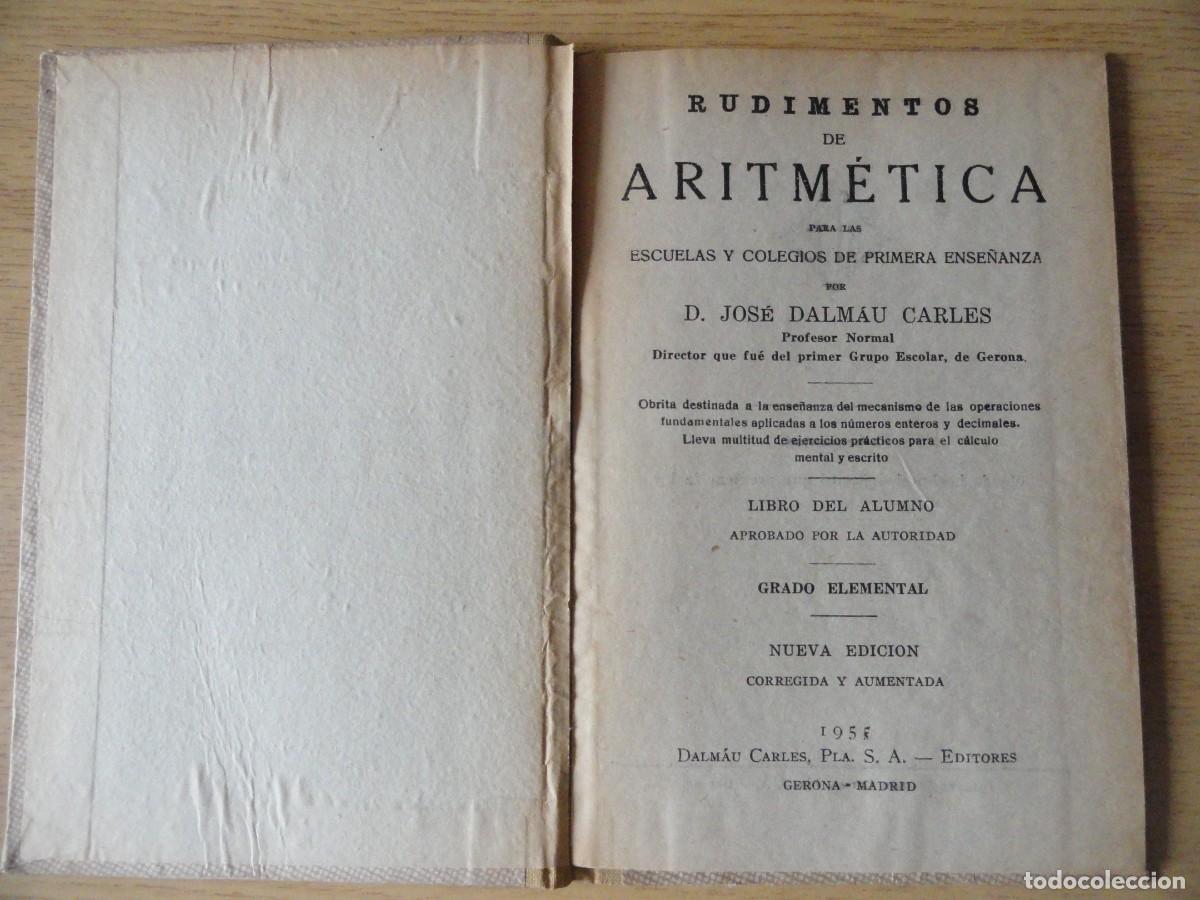 Libros de segunda mano: Libro de Aritm&eacute;tica Elemental 1955 Dalmau Pla - Foto 2