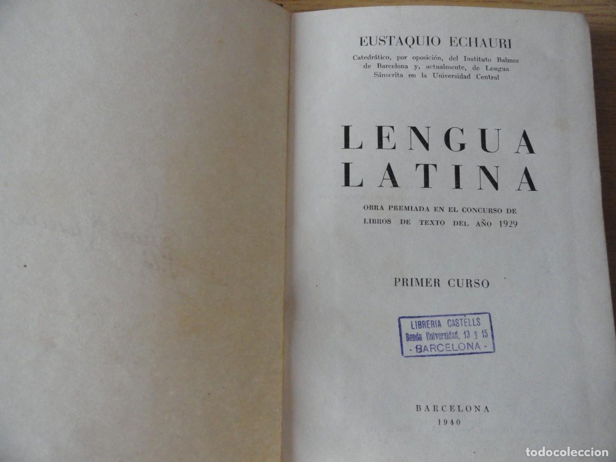 Libros de segunda mano: Libro de texto de Lengua Latina 1&ordm; 1940 - Foto 2
