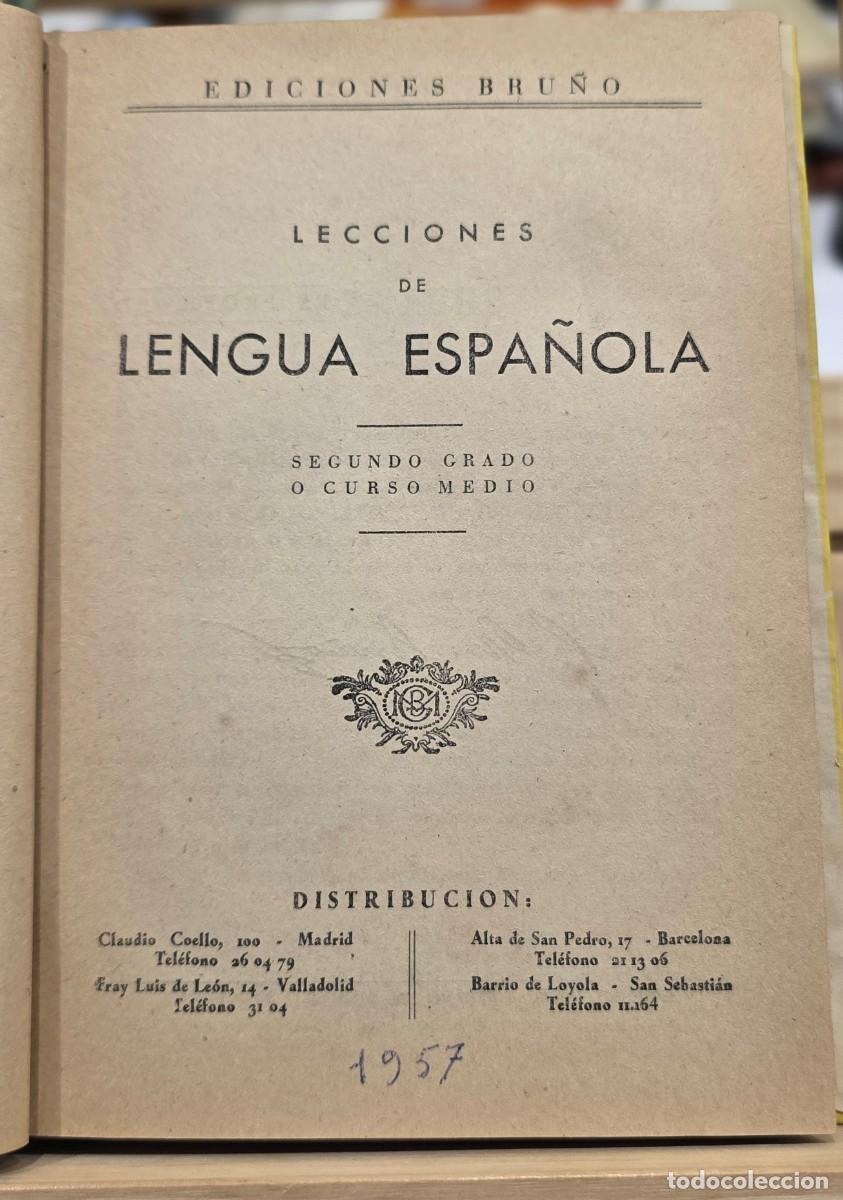 Libros de segunda mano: Libro &rdquo;Gram&aacute;tica Espa&ntilde;ola&rdquo; (Segundo Grado) Ed. Bru&ntilde;o, Madrid 1957 - Foto 2