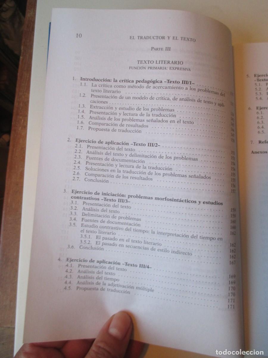 Libros de segunda mano: PILAR ELENA El traductor y el texto (curso b&aacute;sico) W36938 - Foto 5