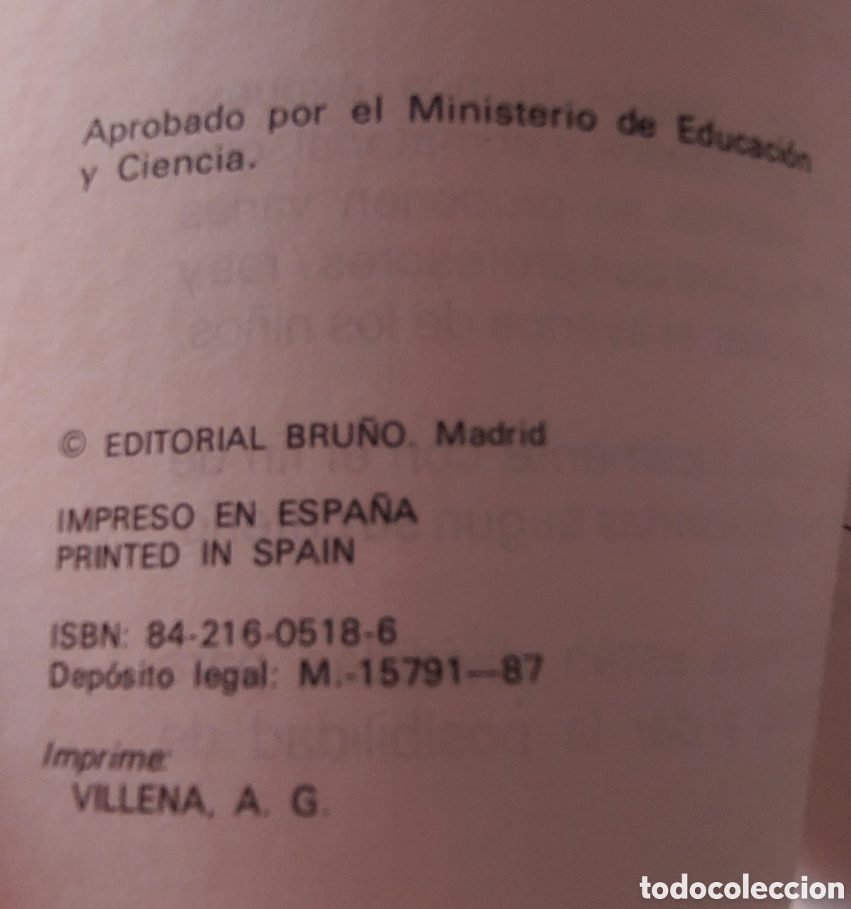 Libros de segunda mano: Micho 1, bloque 2&deg;, primero de parvulos. Editorial Bru&ntilde;o 1987 - Foto 3