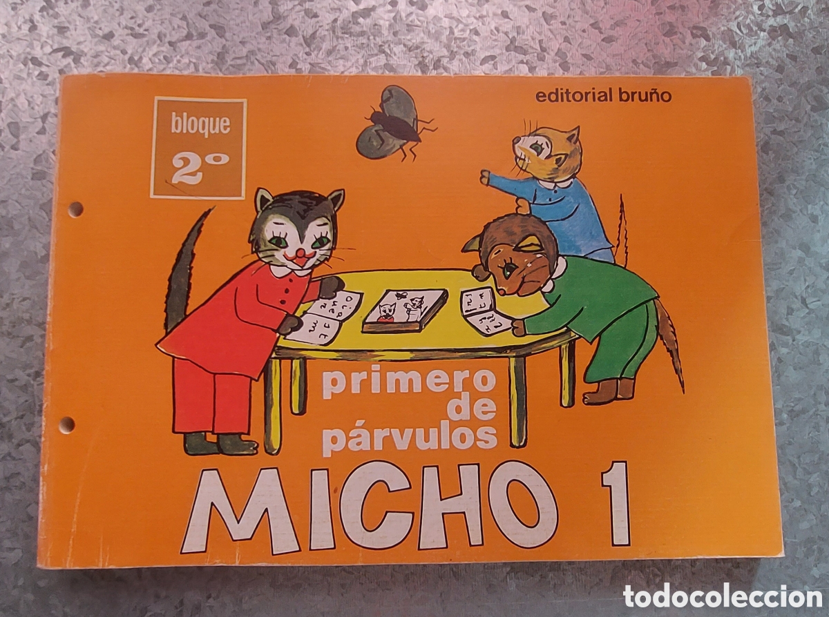 Libros de segunda mano: Micho 1, bloque 2&deg;, primero de parvulos. Editorial Bru&ntilde;o 1987 - Foto 1