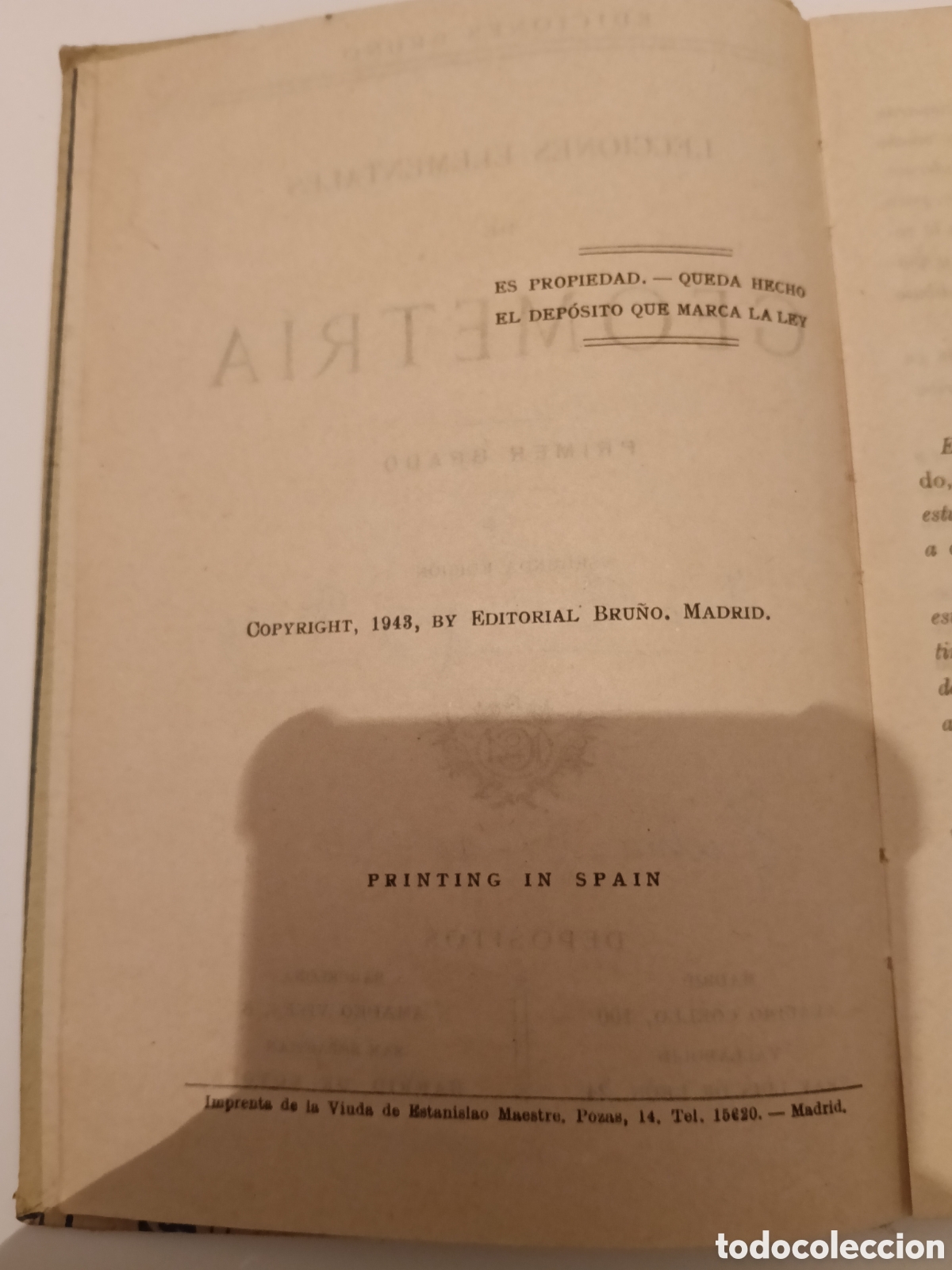 Libros de segunda mano: Tratado de geometr&iacute;a, primer grado. Ediciones Bru&ntilde;o - Foto 4