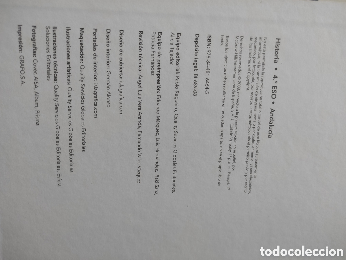 Libros de segunda mano: Historia. 4&ordm;. ESO. Andaluc&iacute;a - Foto 3