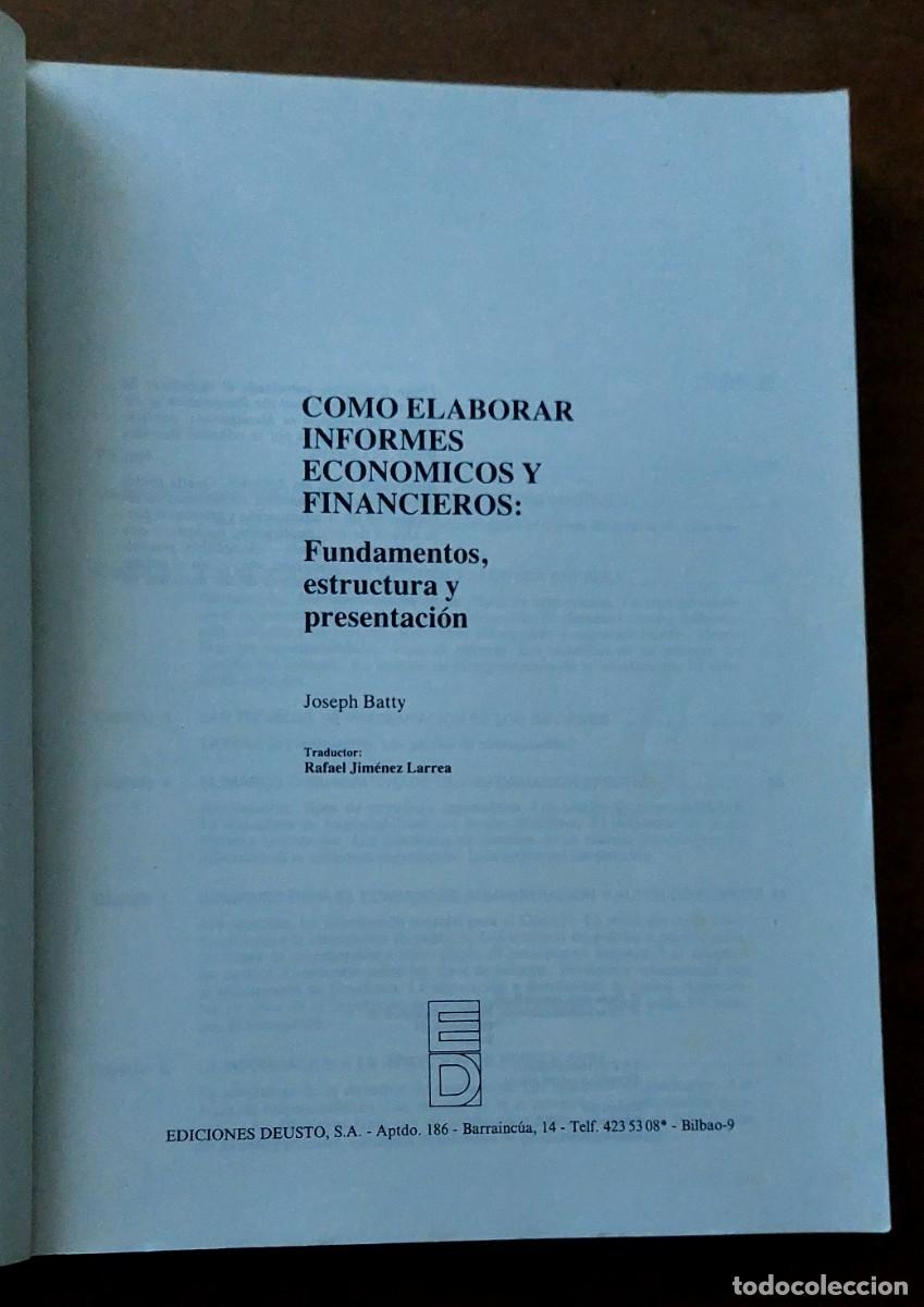 Libros de segunda mano: Como elaborar informes econ&oacute;mico financieros - Foto 2