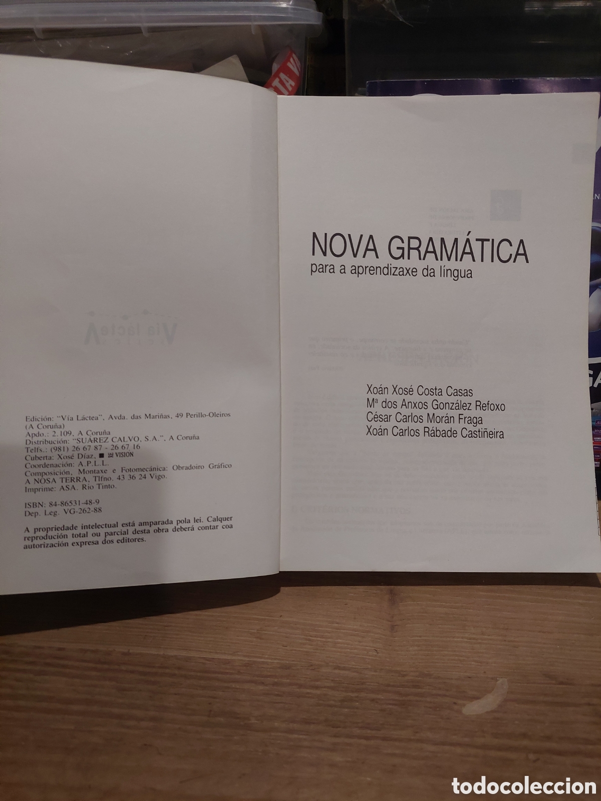 Libros de segunda mano: MANUAIS NOVA GRAM&Aacute;TICA DA LINGUA VIA LACTEA Gallego - Foto 2
