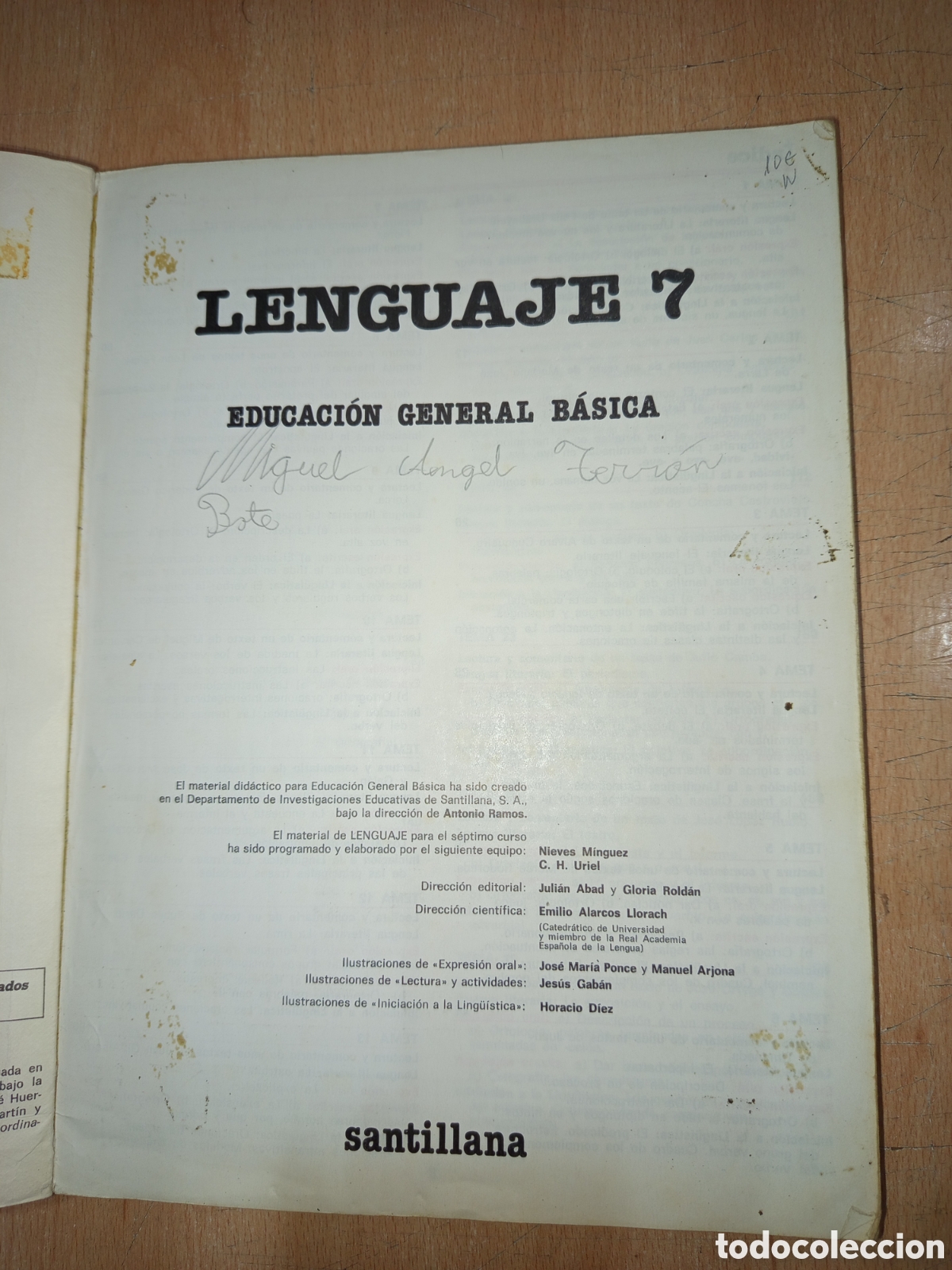 Libros de segunda mano: Lenguaje 7&deg;EGB. Editorial Santillana. - Foto 4