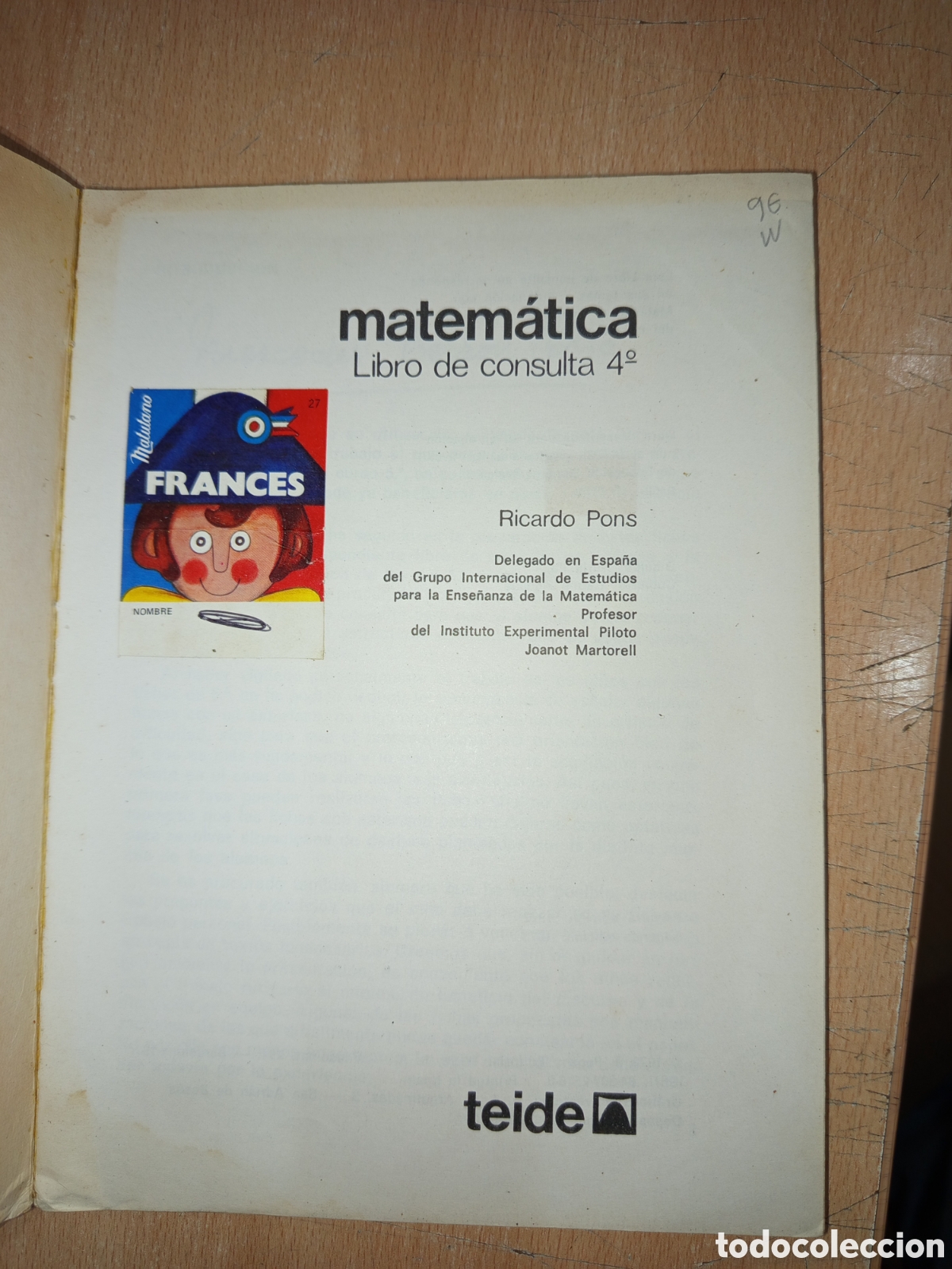 Libros de segunda mano: Libro de consulta 4&deg; EGB. Matem&aacute;ticas. - Foto 2