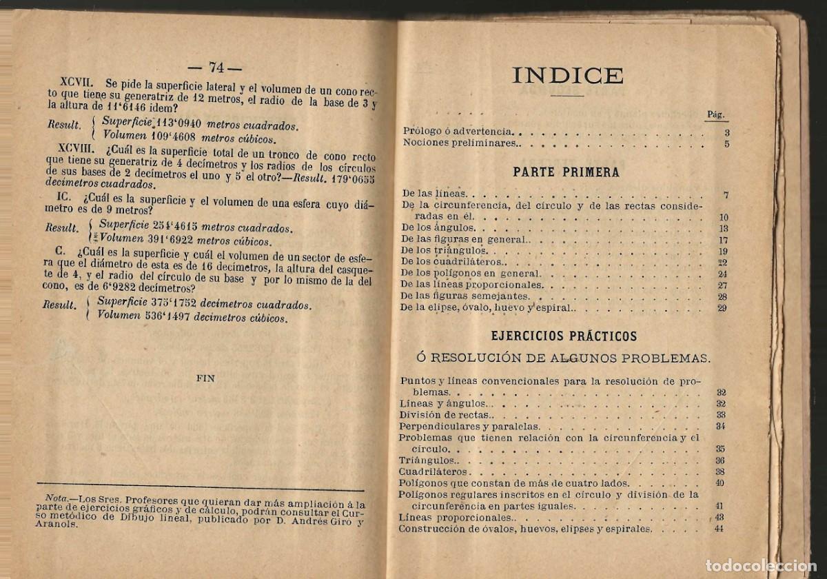Libros de segunda mano: ELEMENTOS DE GEOMETR&Iacute;A .GIR&Oacute; Y MIR&Oacute; 1886 - Foto 4