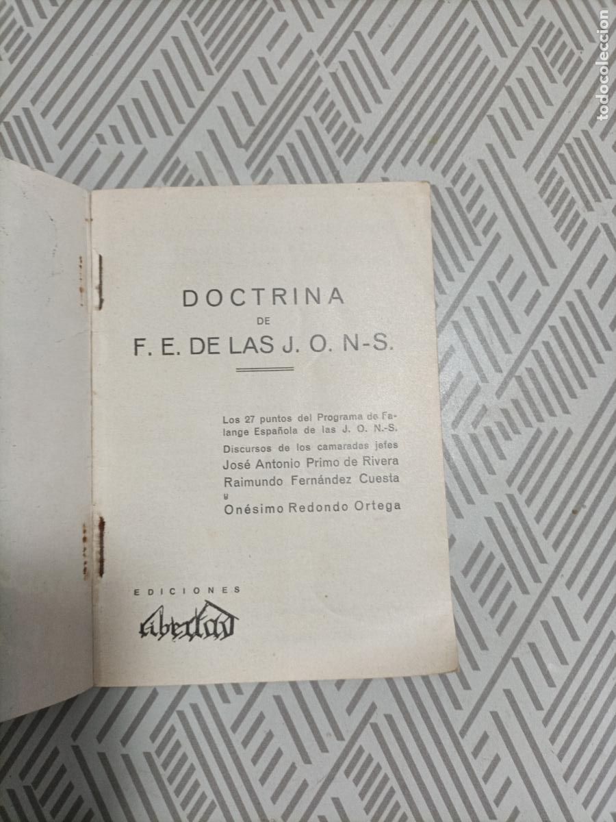 Libros de segunda mano: Libro pol&iacute;tico. Dotrina F.E de las J.O.N.S - Foto 3