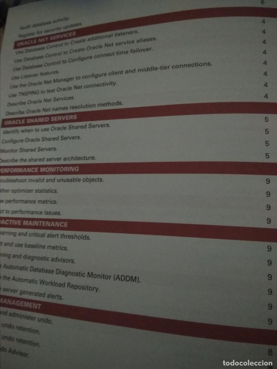 Libros de segunda mano: Libro OCA Oracle 10g Administration I Study Guide - Foto 4
