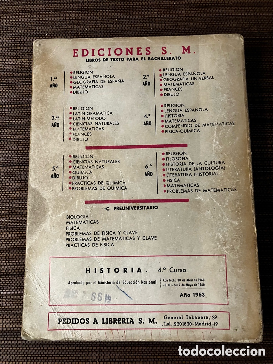 Libros de segunda mano: Historia Universal y de Espa&ntilde;a 4 SM 1963 - Foto 2