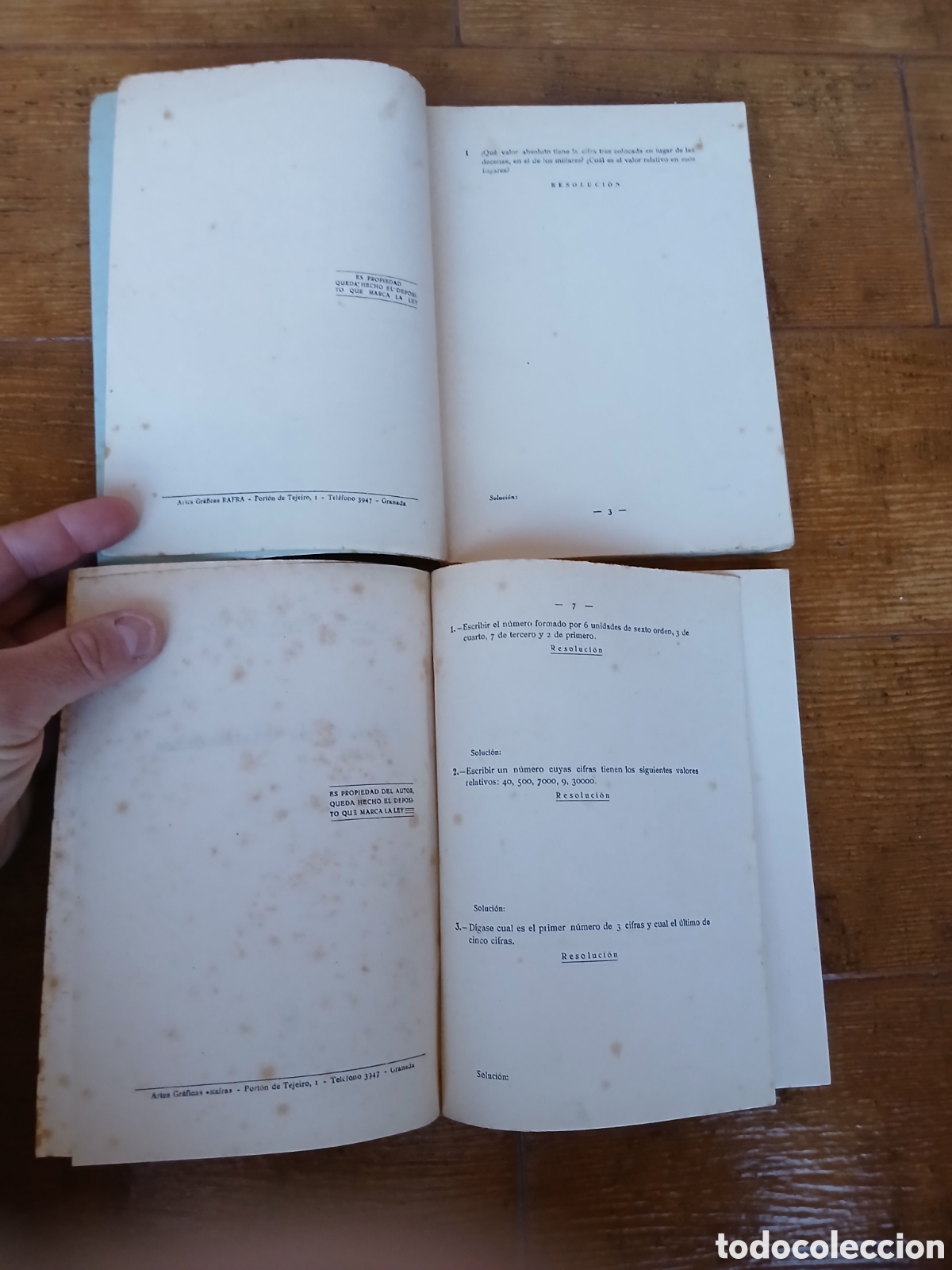 Libros de segunda mano: 2 Libro Pr&aacute;cticas de Matem&aacute;ticas -Daniel Morales L&oacute;pez- 1&deg; y 2&deg; curso (Libro de Escula 1.954) - Foto 3