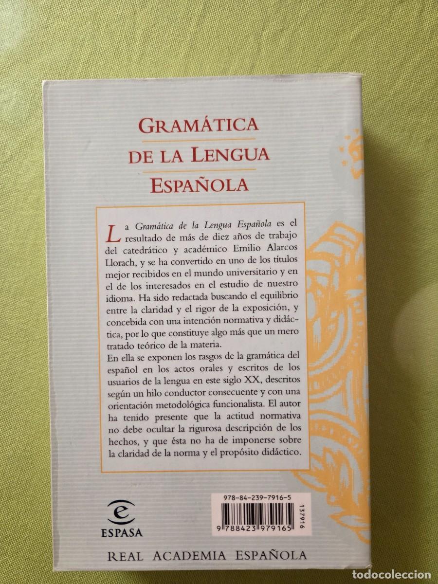 Libros de segunda mano: Gram&aacute;tica de la lengua espa&ntilde;ola. Alarcos Llorach - Foto 2
