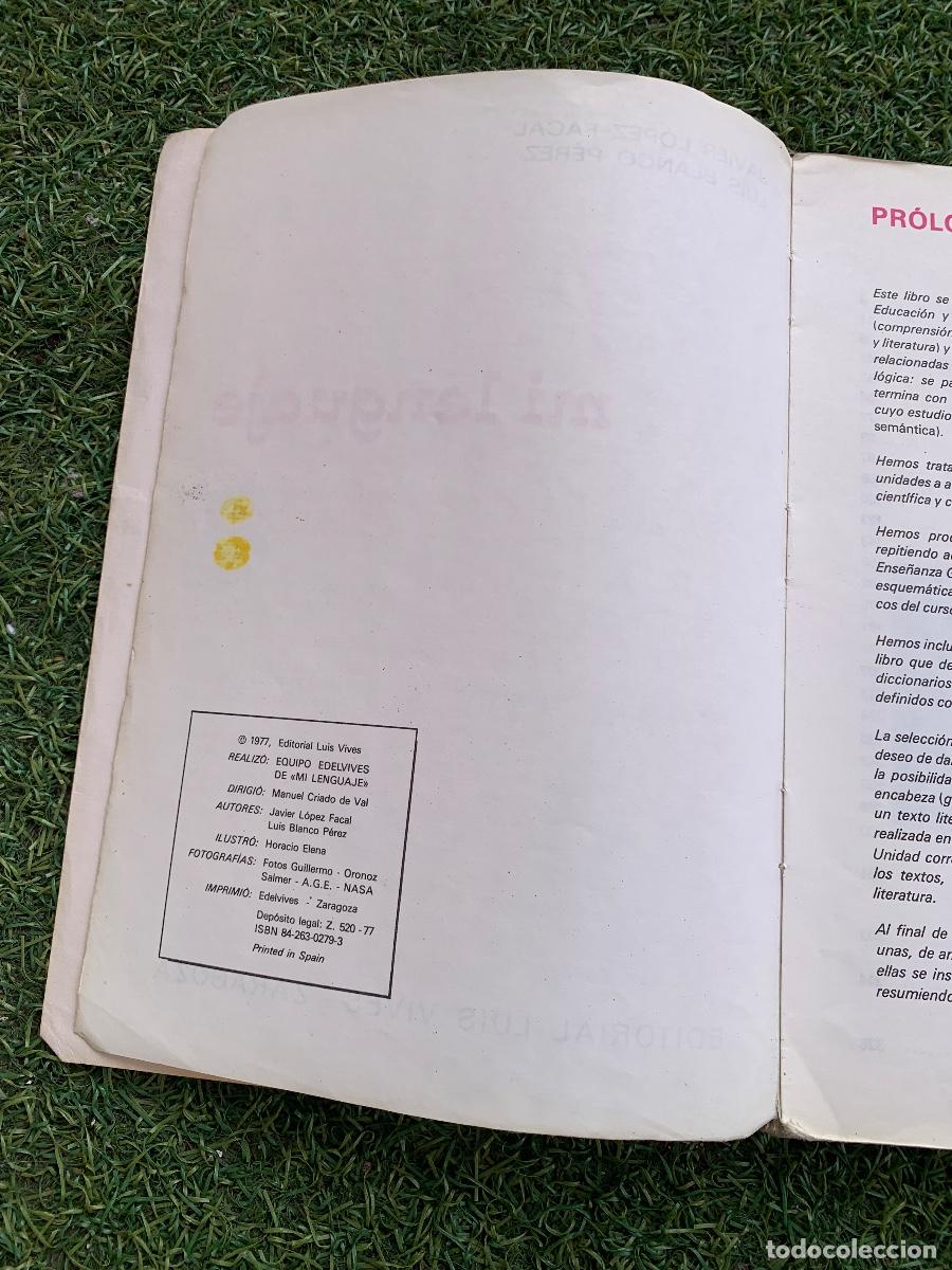 Libros de segunda mano: Libro Mi lenguaje 8 EGB Edelvives - Foto 5