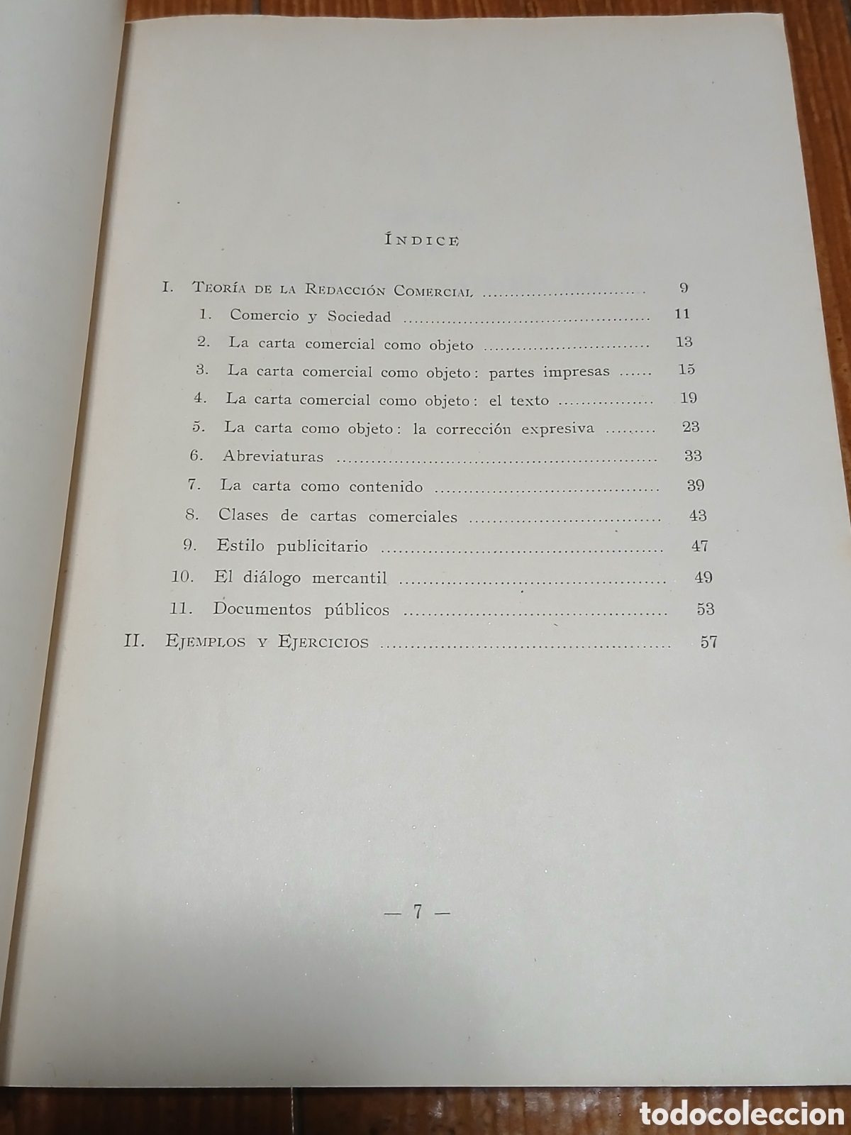 Libros de segunda mano: Libro Redacci&oacute;n Comercial, teor&iacute;a y ejercicios -Ed. La Espiga 1.956- (Libro Escolar) - Foto 8