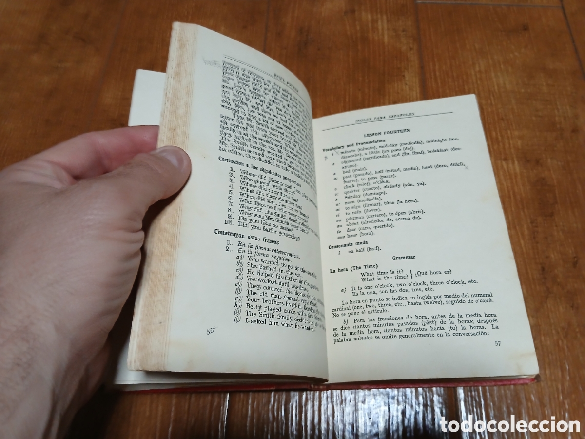 Libros de segunda mano: Libro Ingl&eacute;s para Espa&ntilde;oles -Ed. Juventud 1.955- (Libro Escolar) - Foto 6