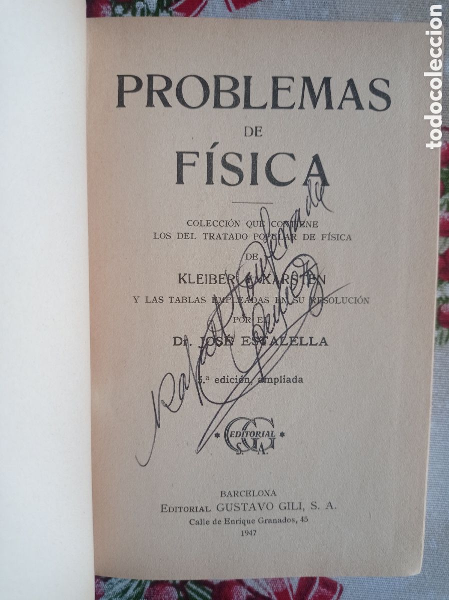 Libros de segunda mano: PROBLEMAS DE F&Iacute;SICA. J. ESTALELLA. - Foto 3
