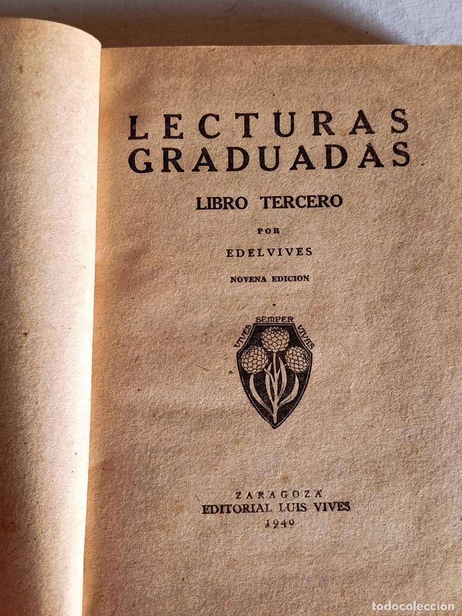 Libros de segunda mano: Lecturas tercer curso 1940 - Foto 3