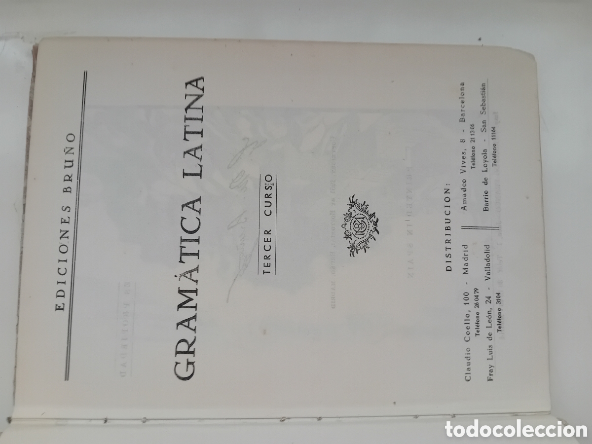 Libros de segunda mano: Gram&aacute;tica latina. Tercer curso.Bru&ntilde;o - Foto 2