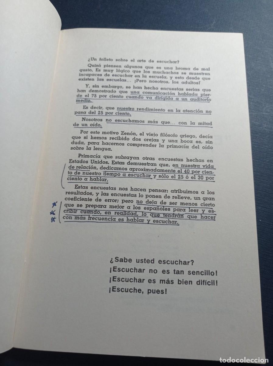 Libros de segunda mano: COMO APRENDER A ESCUCHAR. ANDR&Eacute; CONQUET. HOGAR DEL LIBRO, 1983. VER ++ - Foto 4