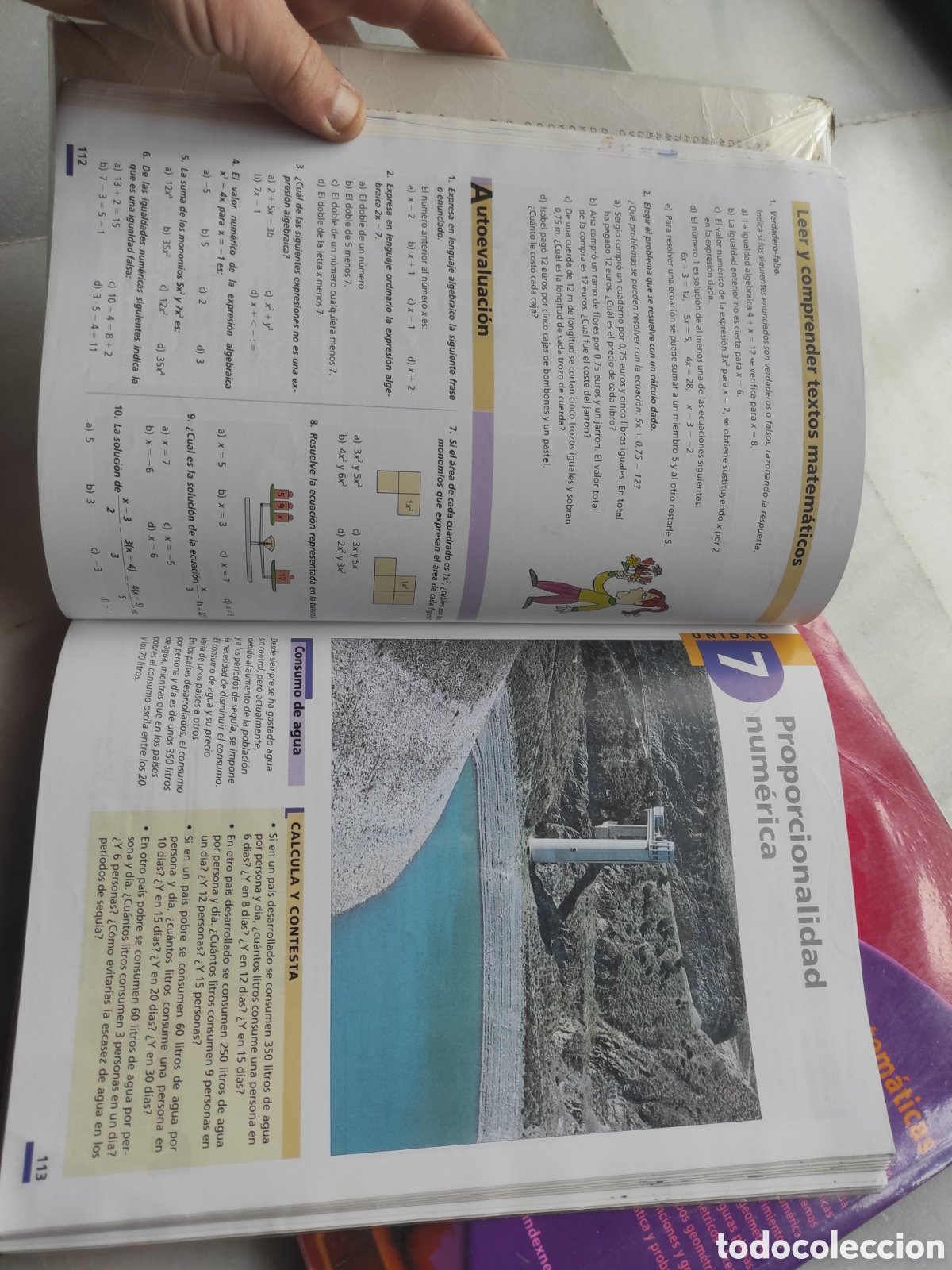 Libros de segunda mano: Libros de texto Matem&aacute;ticas; &Oacute;rbita 2000; 1&deg; y 2&deg; ESO - Foto 3
