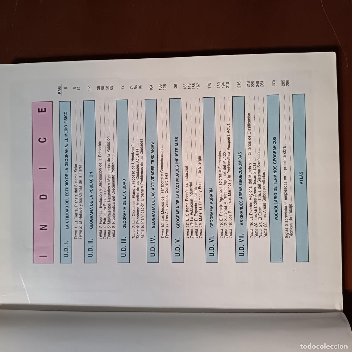 Libros de segunda mano: LIBRO DE GEOGRAFIA DE 2&ordm; DE BUP ED. ECIR - Foto 4