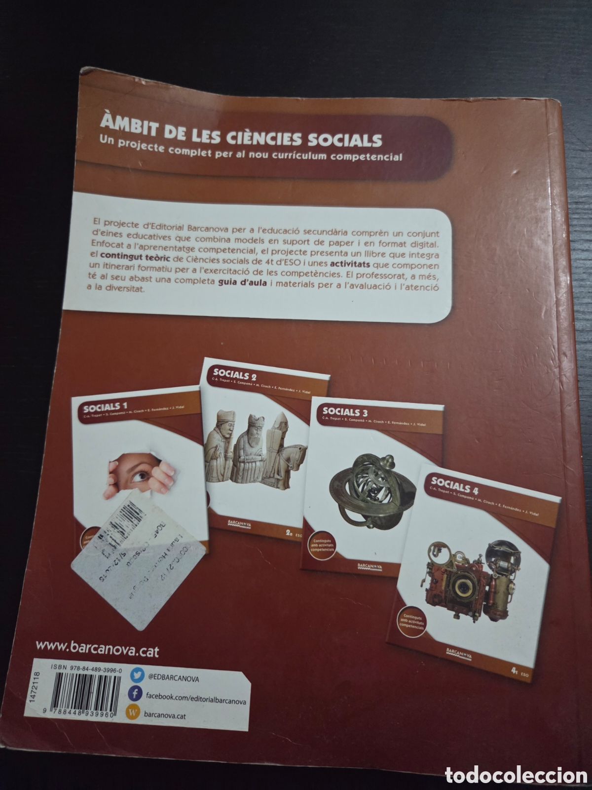 Libros de segunda mano: Socials 4. 4 &deg; ESO. C. A. Trepat, Cirach - Foto 2