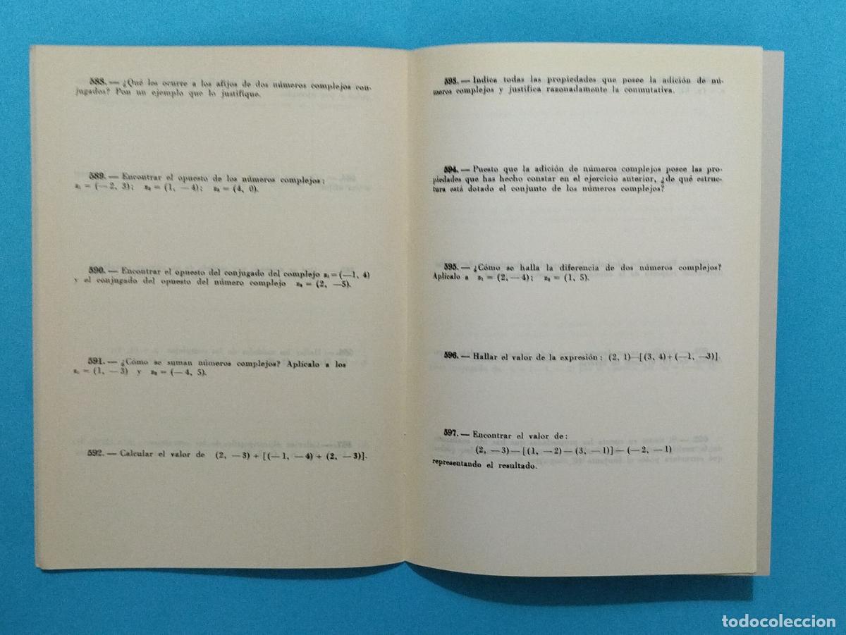 Libros de segunda mano: CUADERNO + SOLUCIONARIO BARREIRO RUBIO 1&ordm; BUP MATEMATICAS PROGRESIONES Y NUMEROS COMPLEJOS - Foto 3
