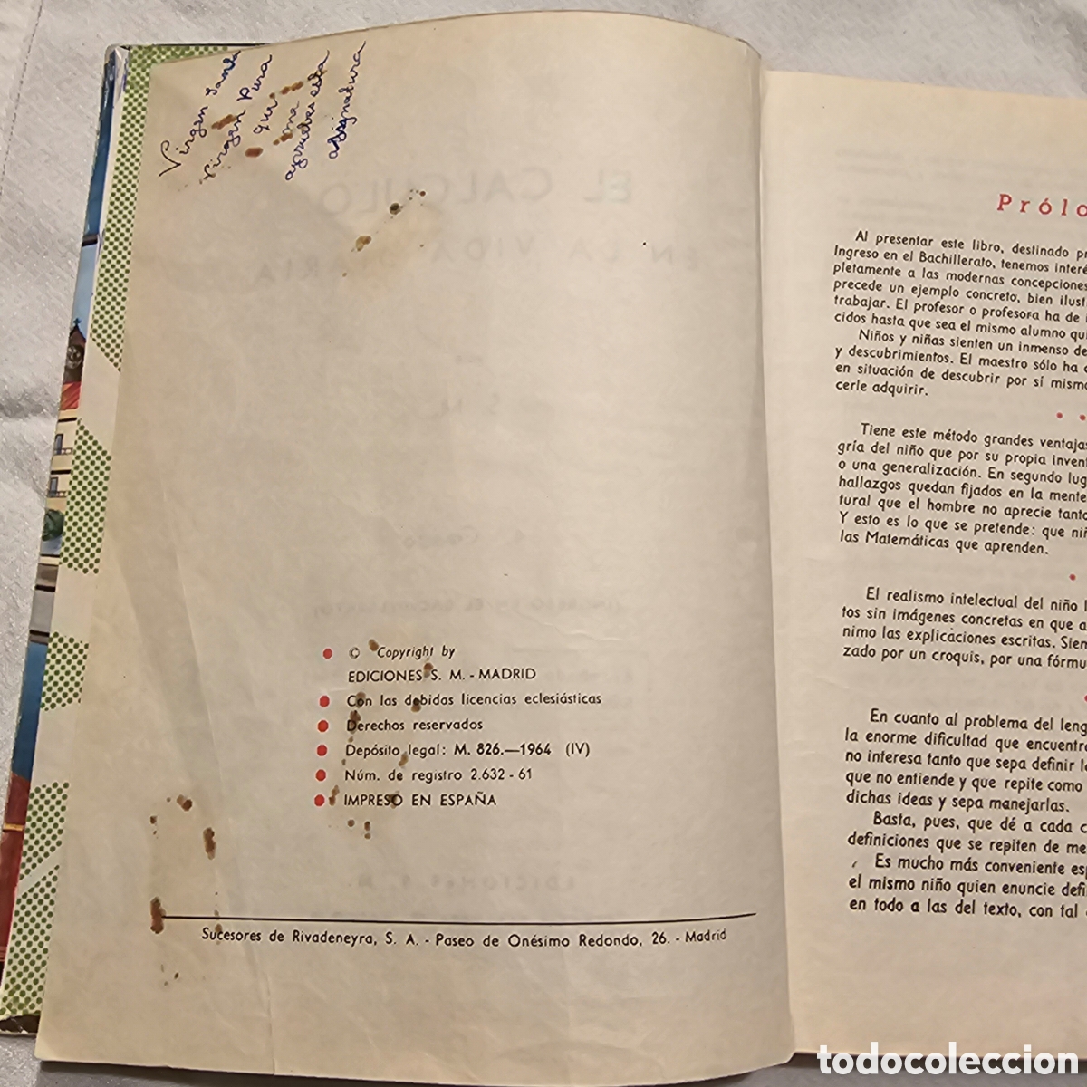 Libros de segunda mano: EL C&Aacute;LCULO EN LA VIDA PRIVADA. 4&deg; GRADO 1964 - Foto 4