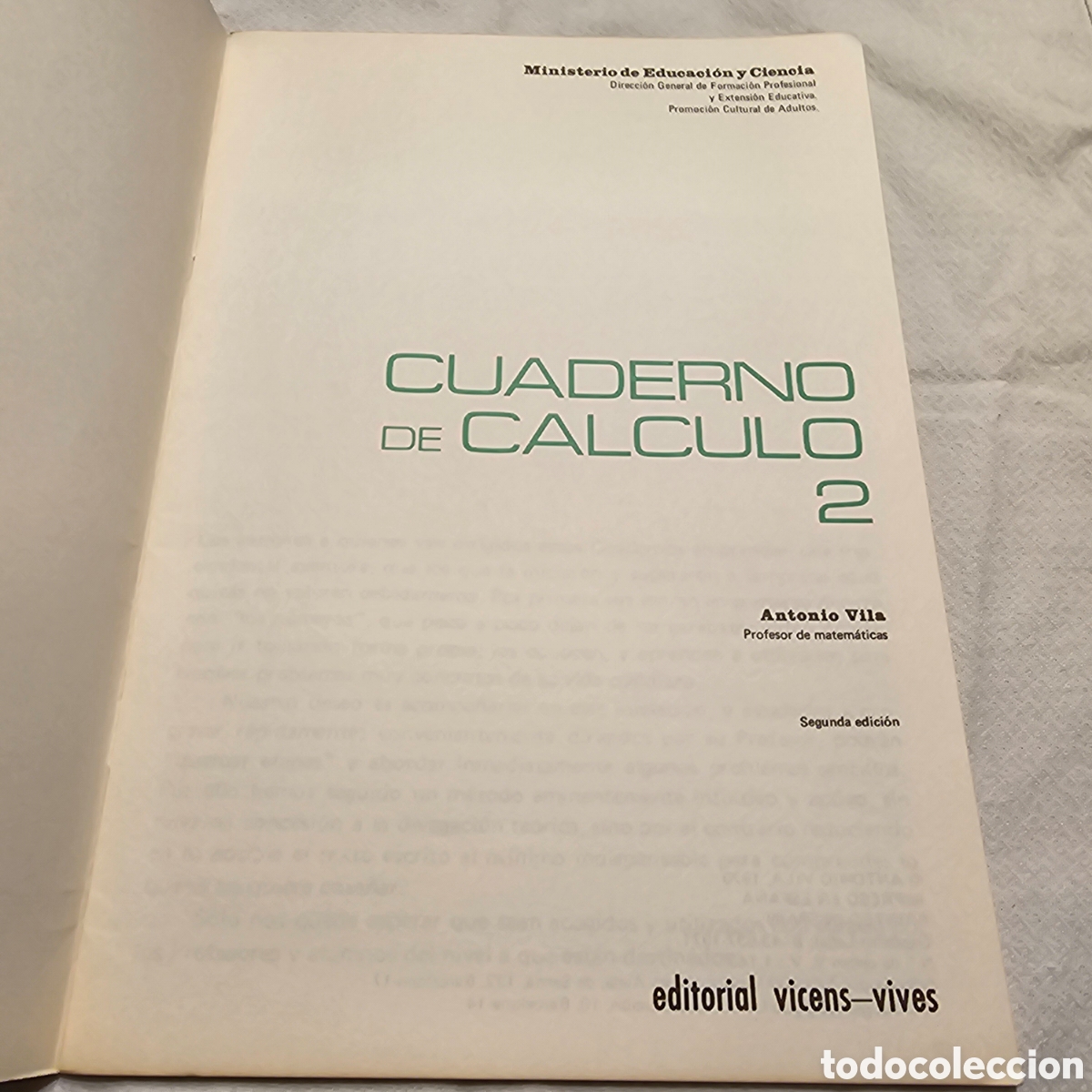Libros de segunda mano: CUADERNO DE C&Aacute;LCULO 2 - VICENS VIVES - Foto 2