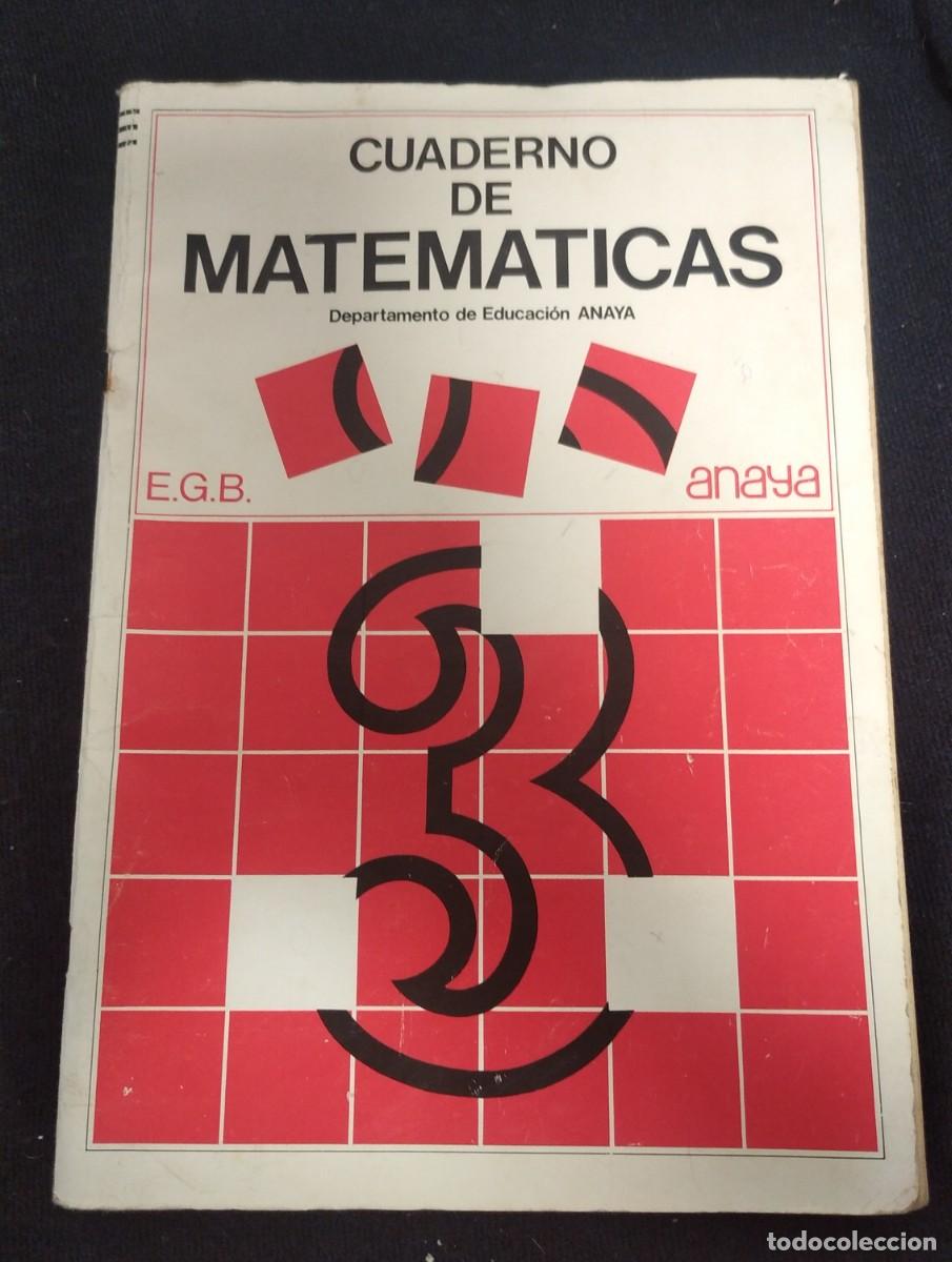 Libros de segunda mano: Cuaderno de matem&aacute;ticas 3 - EGB - Anaya. - Foto 1