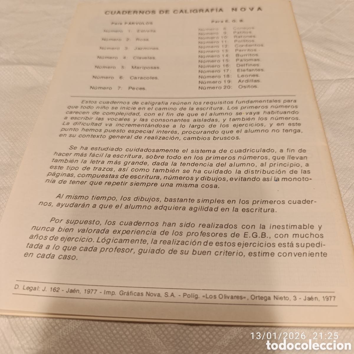 Libros de segunda mano: Cuaderno de Caligraf&iacute;a&nbsp;de la editorial&nbsp;Nova.&nbsp;E.G.B,a&ntilde;o 1977,sin uso. - Foto 3