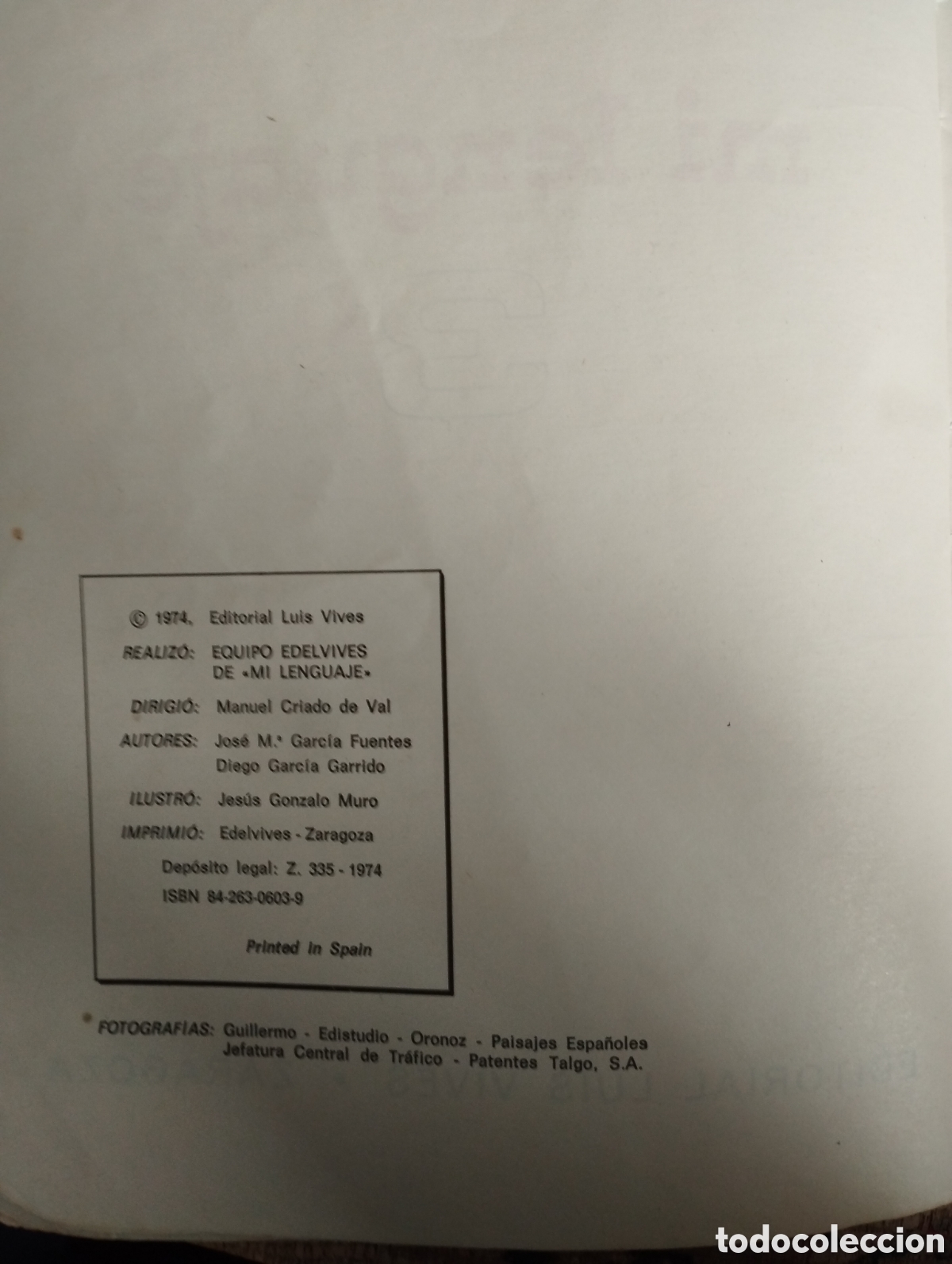 Libros de segunda mano: Libro de E.G.B. mi lenguaje 3&deg; - Foto 2