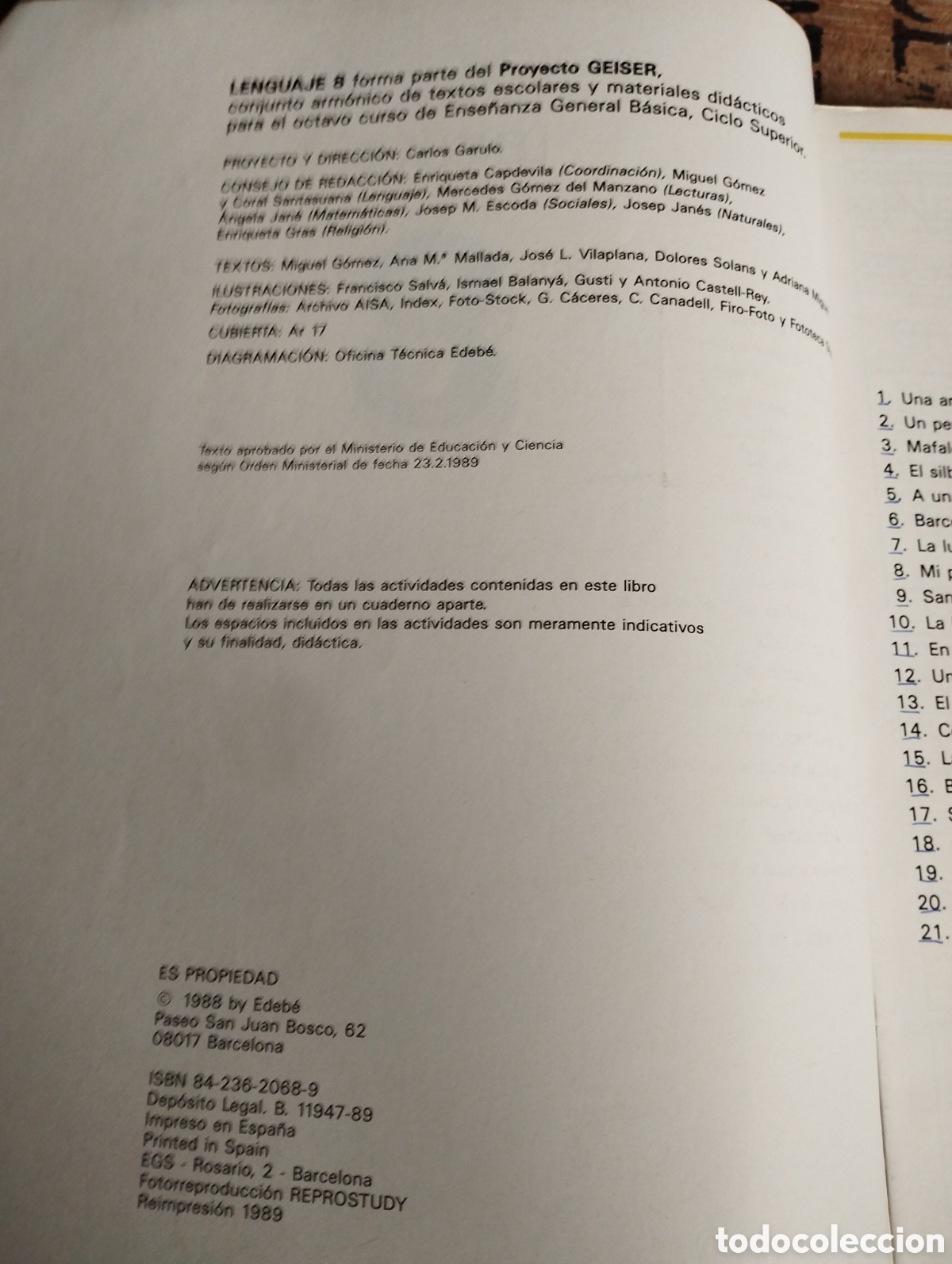 Libros de segunda mano: Libro de lenguaje de 8 ciclo superior E.G.B - Foto 3