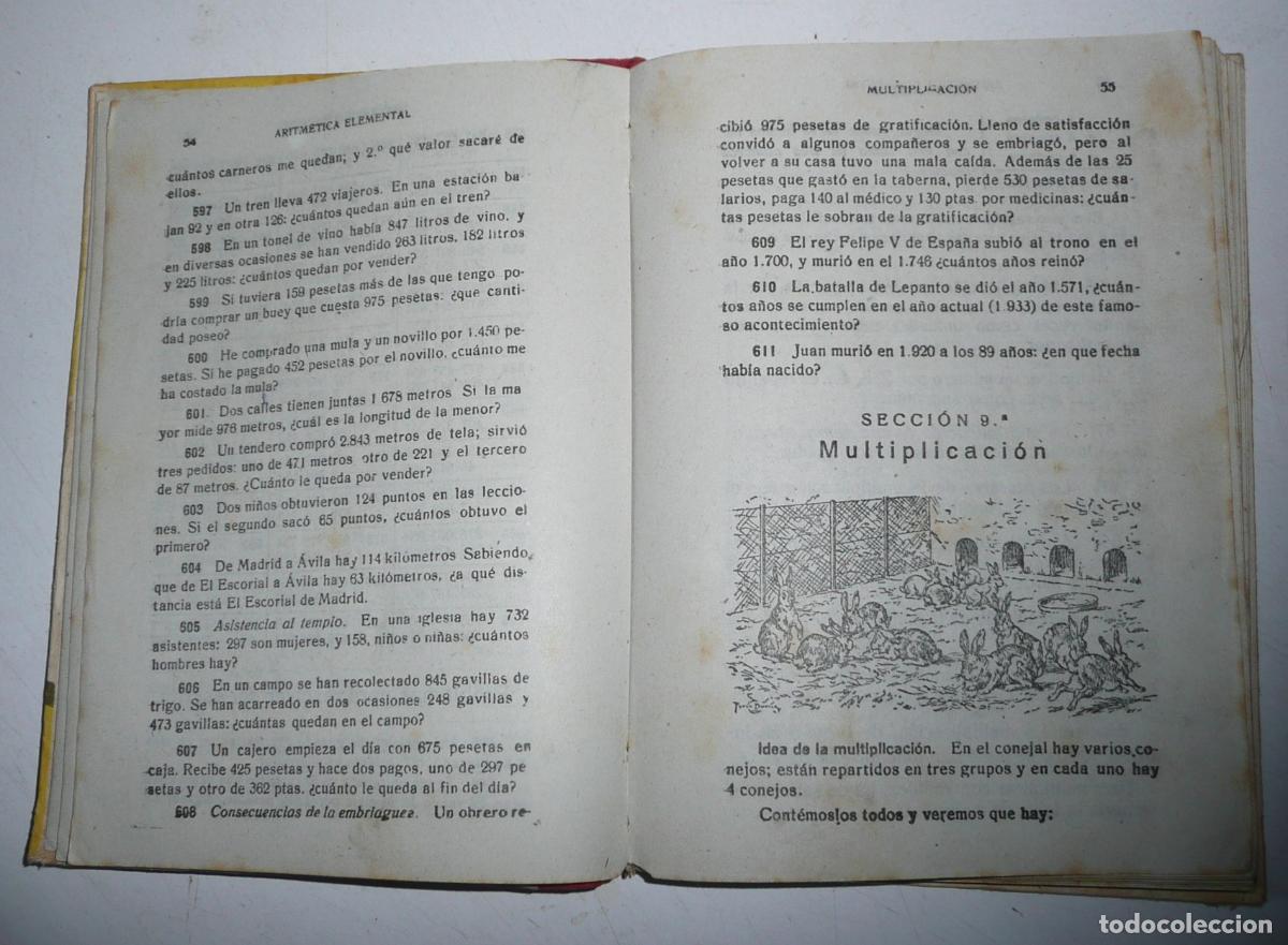 Libros de segunda mano: Tratado de Aritm&eacute;tica Elemental Primer Grado (Ediciones Bru&ntilde;o, 1958) - Foto 4